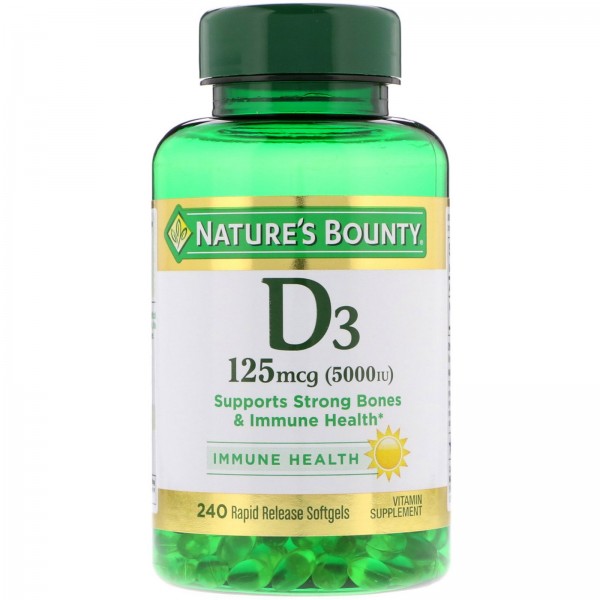 Nature's Bounty Витамин D3 5000 МЕ 240 мягких жела...