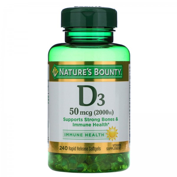 Nature's Bounty Витамин D3 2000 МЕ 240 капсул...