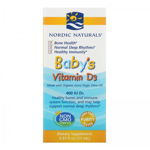 Nordic Naturals Витамин D3 детский 400 МЕ 11 мл...