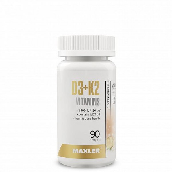 Maxler Витамины D3-K2 90 софтгель