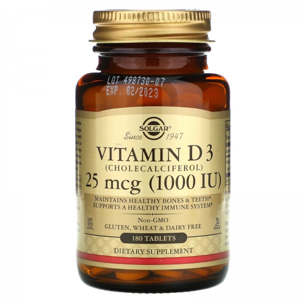Solgar Витамин D3 1000 МЕ 180 таблеток