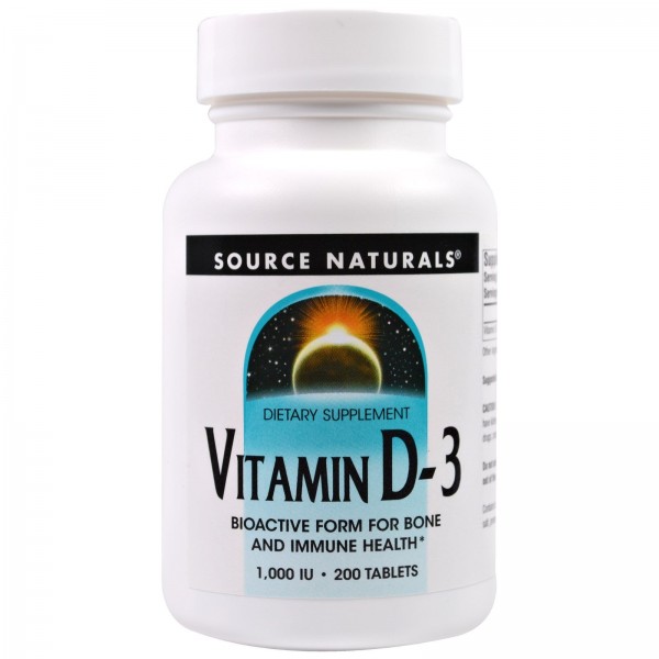 Source Naturals Витамин D3 1000 МЕ 200 таблеток...