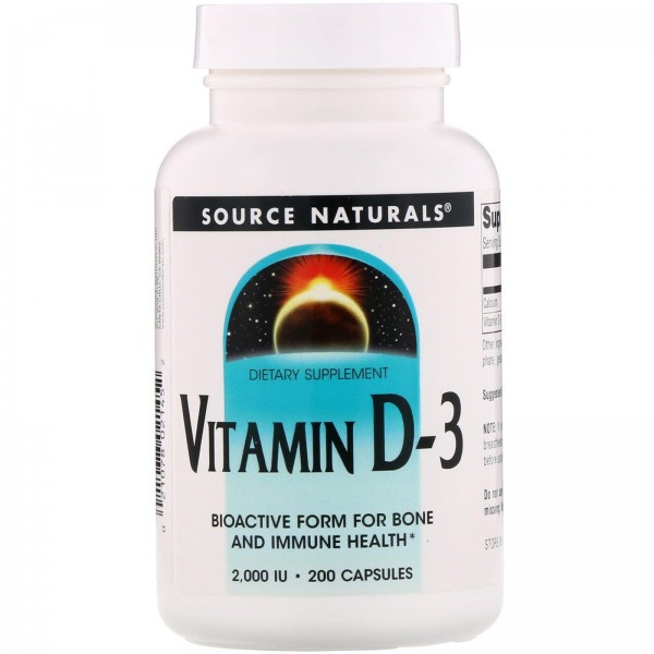 Source Naturals Витамин D3 2000 МЕ 200 капсул...