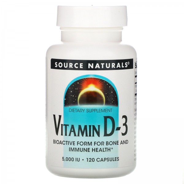 Source Naturals Витамин D3 5000 МЕ 120 капсул...