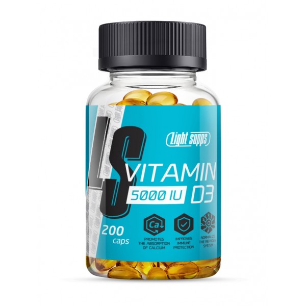 Light Supps Витамин Д3 5000 МЕ 200 капсул...