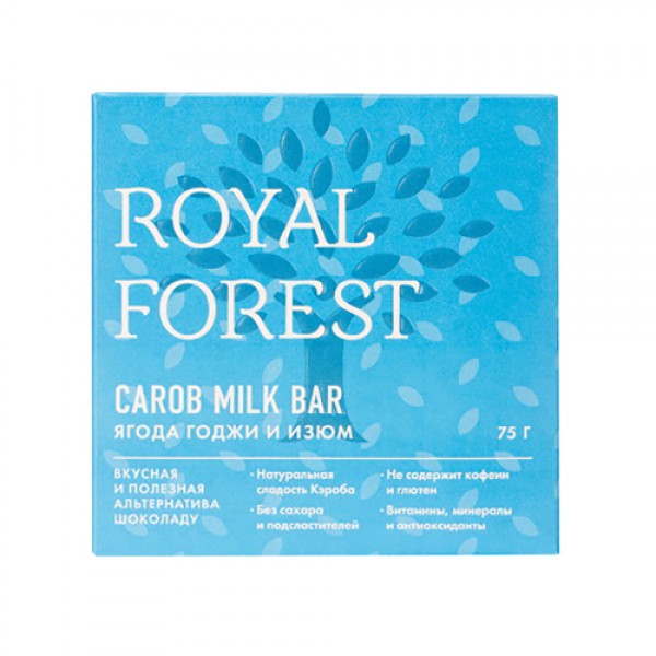Royal Forest Шоколад `Ягоды годжи и изюм` Carob mi...