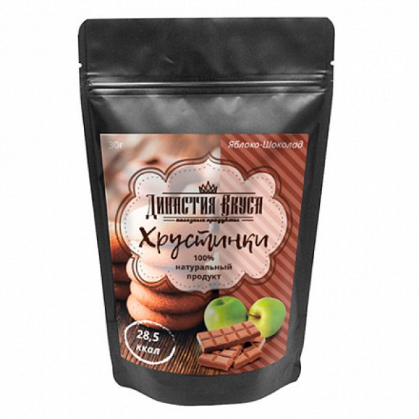 Династия Вкуса  Печенье 'Хрустинки' яблоко-шоколад  30 г