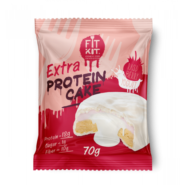 FITKIT Protein WHITE cake EXTRA 70 г Малина-йогурт