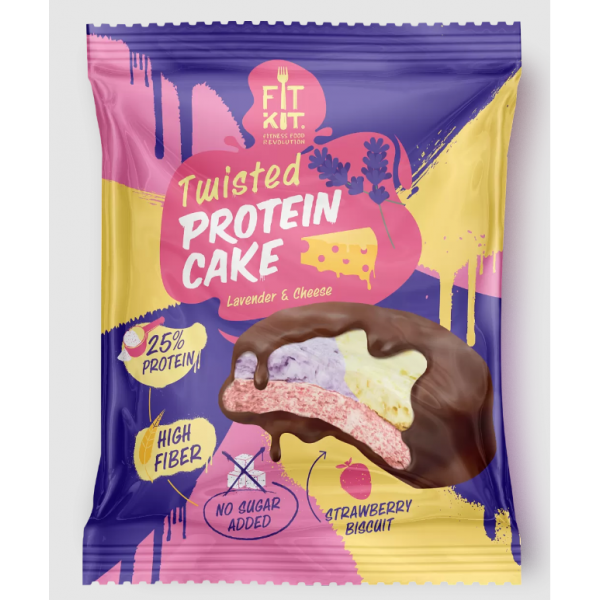 FITKIT Печенье Twisted Protein Cake 70 г Лаванда-с...