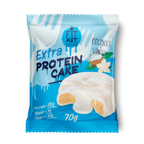 FITKIT Protein WHITE cake EXTRA 70 г Кокос-ваниль