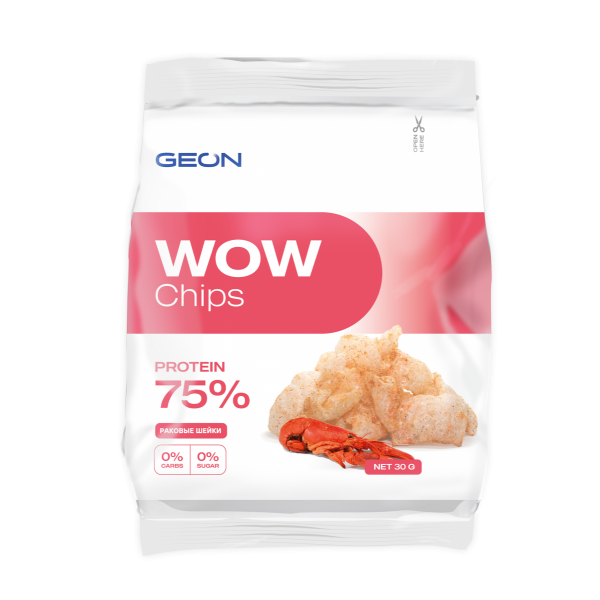 GEON Чипсы протеиновые WOW Chips 30 г Раковые шейк...