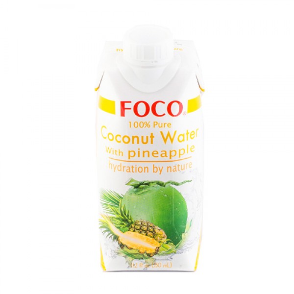 FOCO Кокосовая вода с соком ананаса 330 мл...