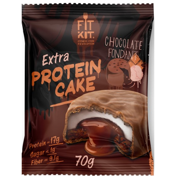 FITKIT Печенье протеин кейк Экстра 70 г Шоколадный фондан
