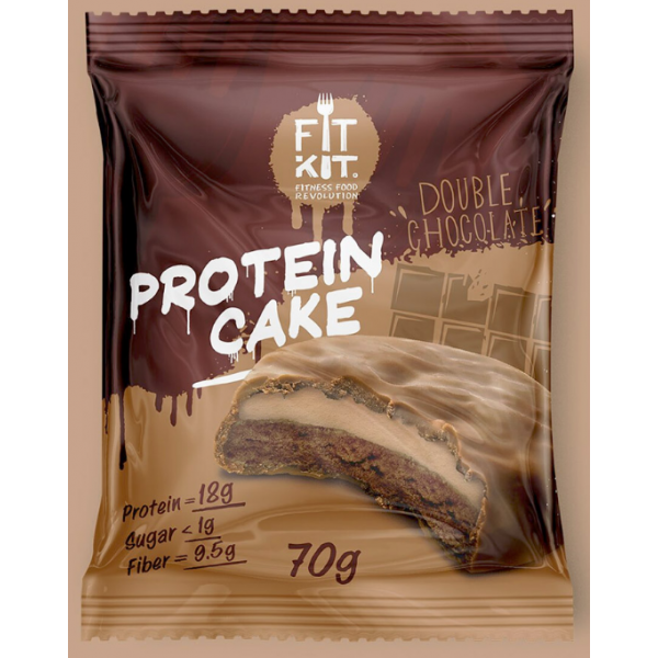 FITKIT Протеиновое печенье с суфле 70 г Двойной шоколад