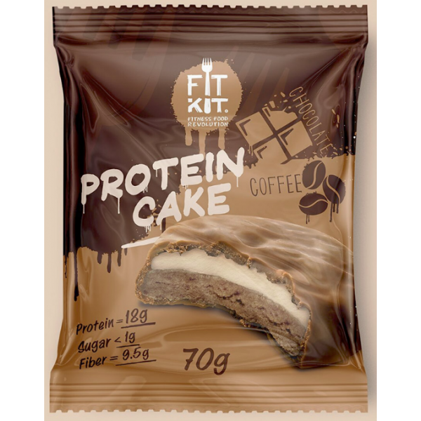 FITKIT Протеиновое печенье с суфле 70 г Шоколад-Кофе