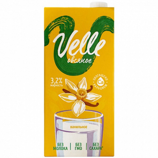 Velle Напиток растительный 'Овсяный' со вкусом ванили 1000 мл