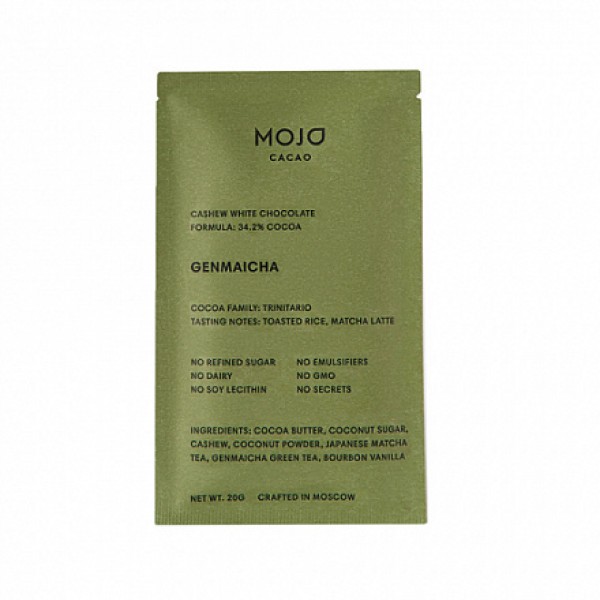 Mojo Cacao Шоколад кешью с зелёным чаем `Genmaicha...