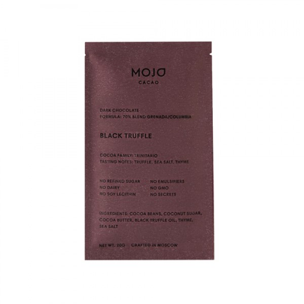 Mojo Cacao Шоколад горький `Black Truffle`, 70% ка...