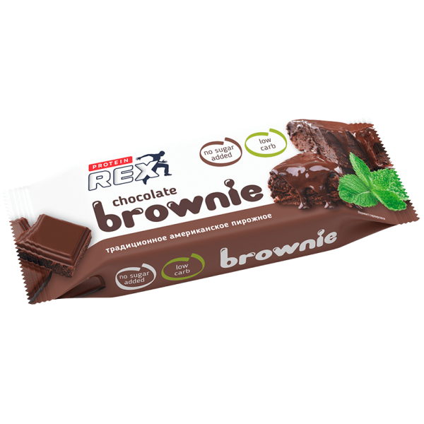 ProteinRex Пирожное протеиновое Brownie 50 г Шокол...