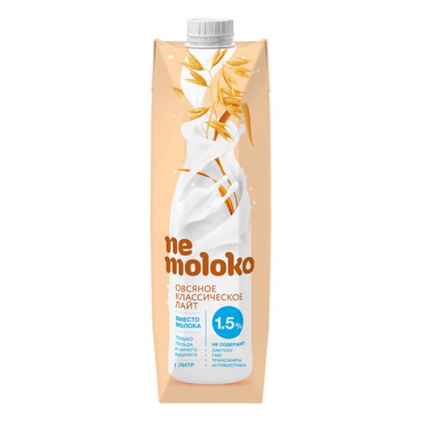 Nemoloko Напиток `Овсяный, классический, лайт` 1000 мл