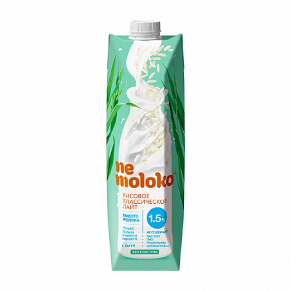 Nemoloko Напиток рисовый классический лайт 1000 мл...