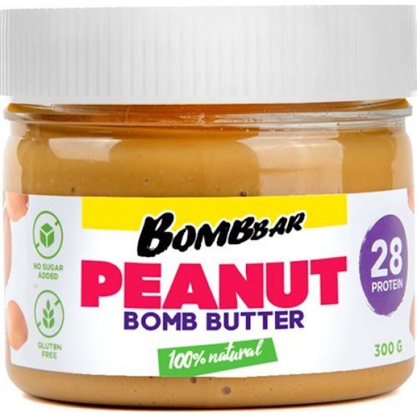 Bombbar Паста натуральная Peanut bomb butter 300 г...