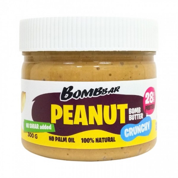 Bombbar Паста натуральная Peanut bomb butter 300 г...