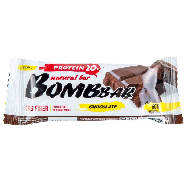 Bombbar Протеиновый батончик 60 г Двойной шоколад