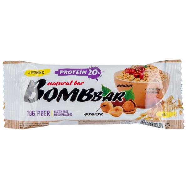 Bombbar Протеиновый батончик 60 г Овсяный...