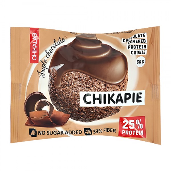 CHIKALAB ChikaPie Печенье глазированное с начинкой 60 г Тройной шоколад