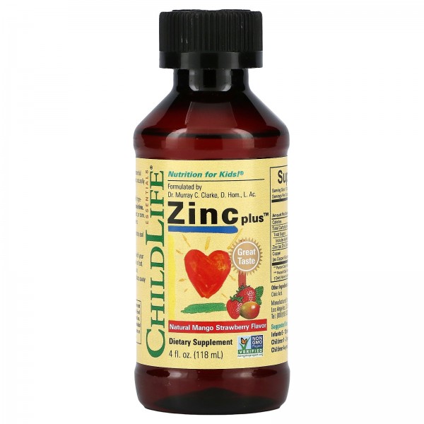 ChildLife Essentials Zinc Plus цинк натуральный вкус манго и клубники 118 мл