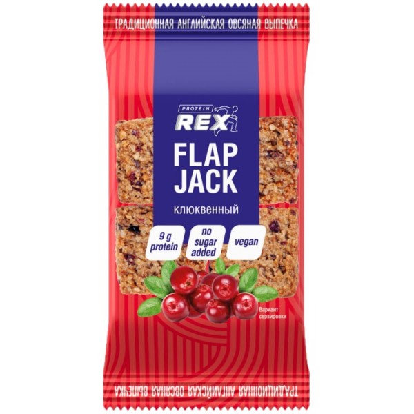 ProteinRex Печенье овсяное Flap Jack клюквенный 60...