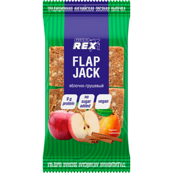ProteinRex Печенье овсяное Flap Jack яблочно-груше...