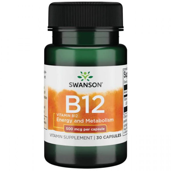 Swanson Витамин Б12 500 мкг 30 капсул