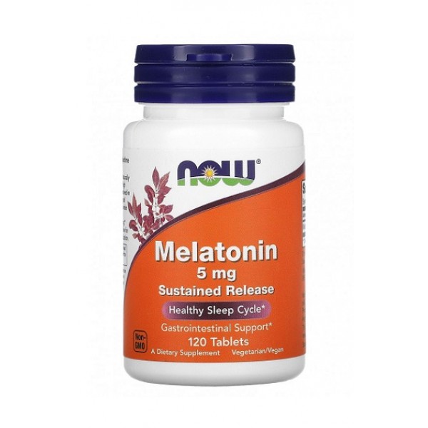 NOW Foods Мелатонин 5 мг 120 таблеток длительного ...