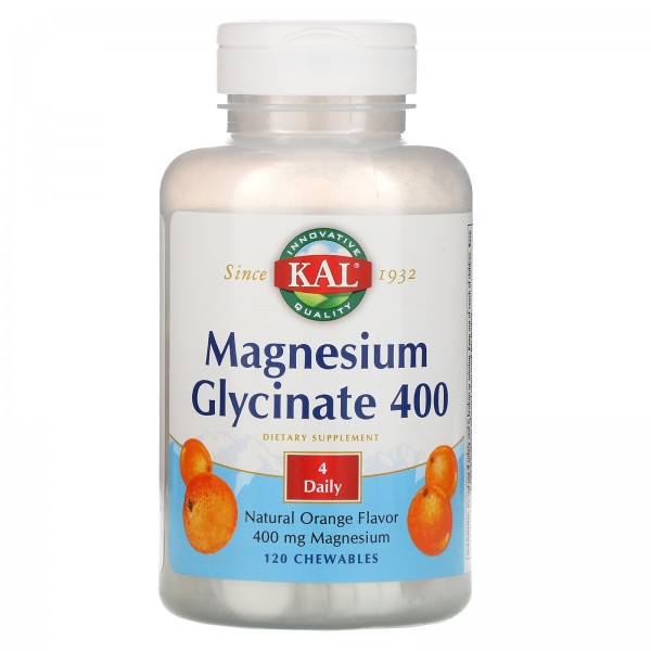 KAL Магний глицинат 400 мг 120 жевательных таблето...